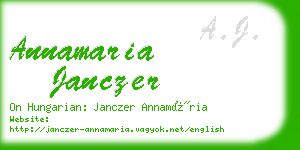 annamaria janczer business card